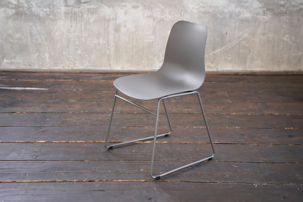 B-Ware KAWOLA Stuhl DENNIS Esszimmerstuhl Kunststoff grau