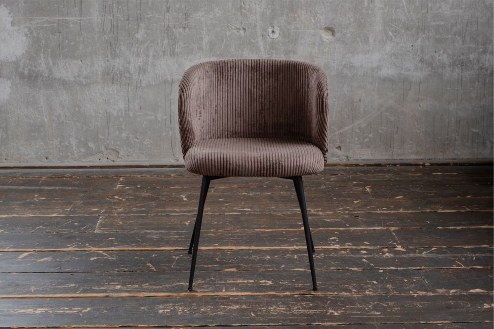 B-Ware KAWOLA Stuhl LENA Esszimmerstuhl Cord braun