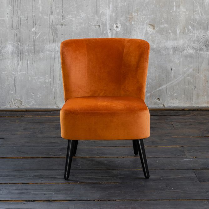 B-Ware KAWOLA Sessel MINGO Velvet orange
