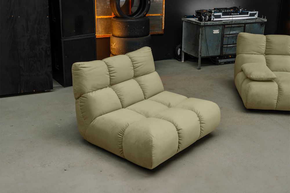 KAWOLA Sessel VIVIEN Drehsessel Velvet oliv