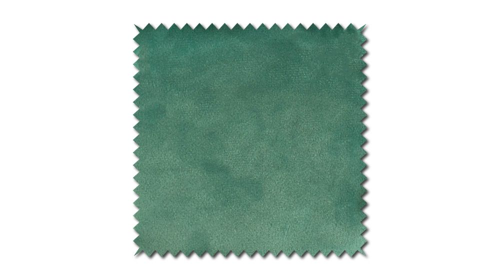KAWOLA Stoffmuster Velvet türkis 10x10cm