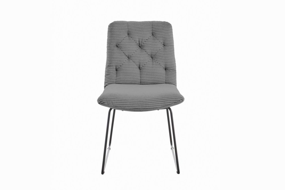KAWOLA Stuhl NEW CHARME Esszimmerstuhl Cord grau